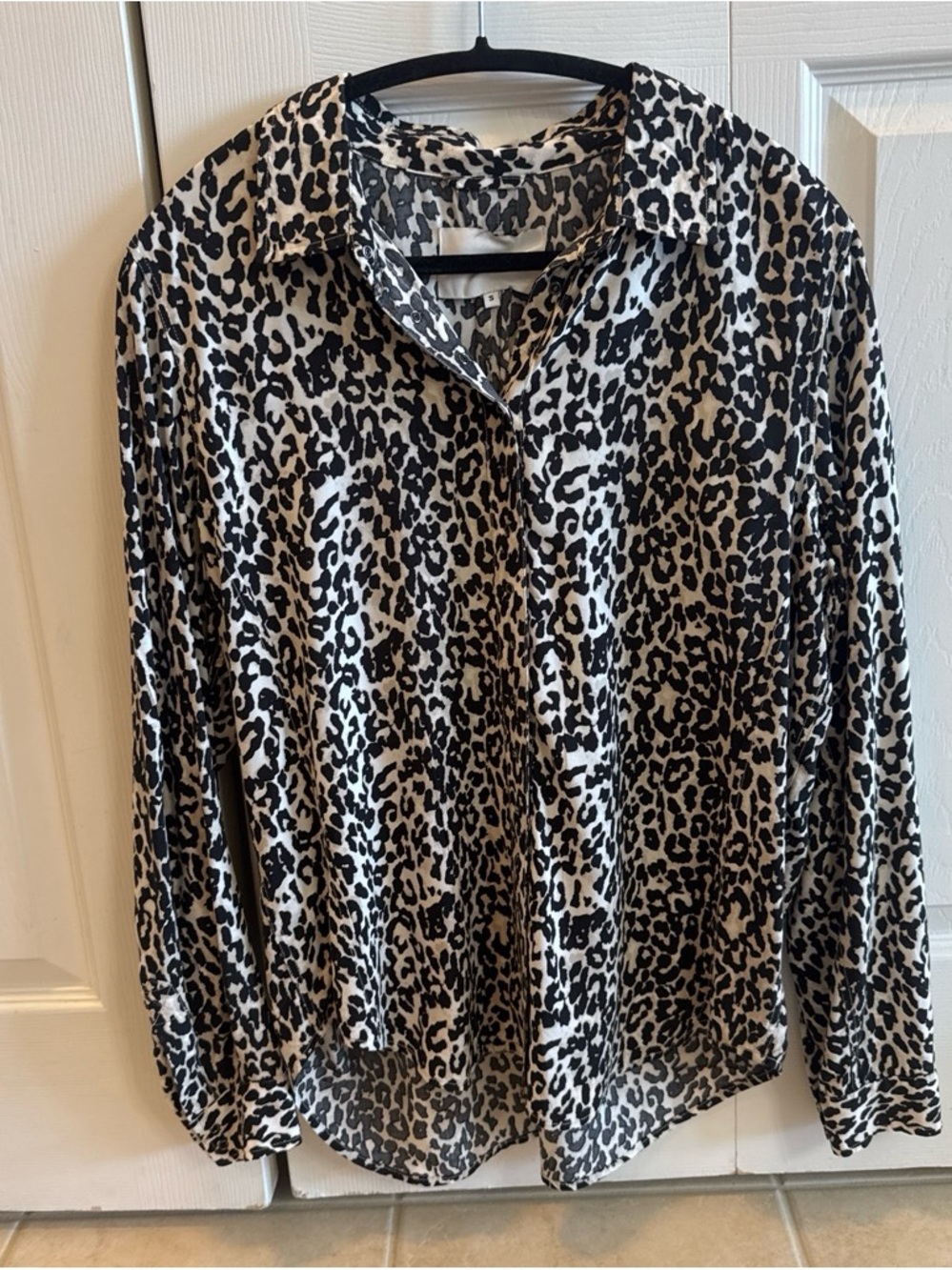 PISTOLA Leopard Print Button-Up Blouse